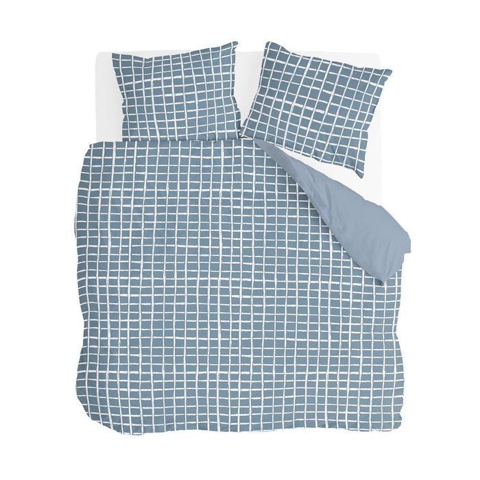 Byrklund - Dekbedovertrek Crossing Blocks - 240x220 - Blauw