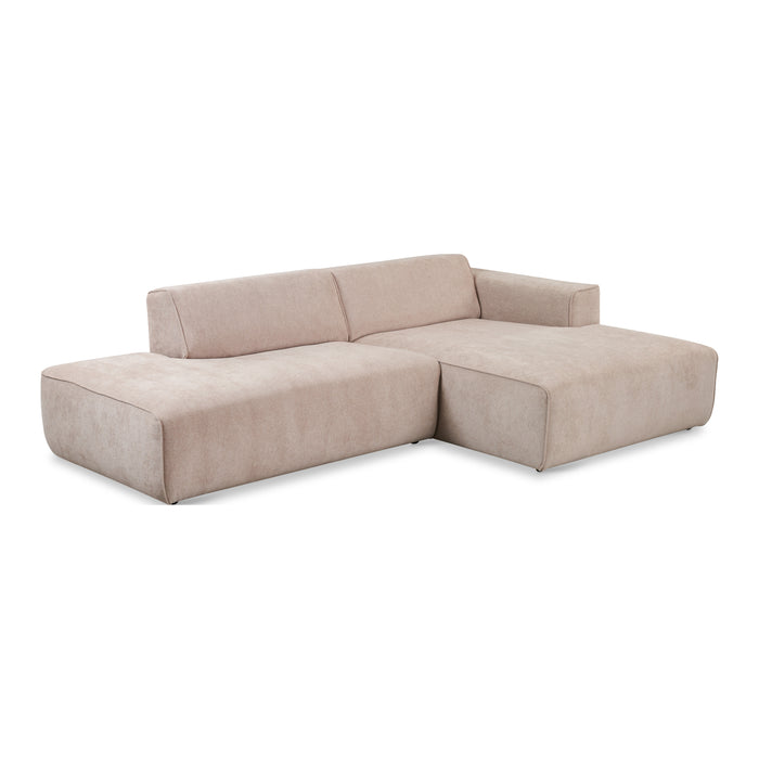 by fonQ Stretch Hoekbank met Chaise Longue Rechts - Beige