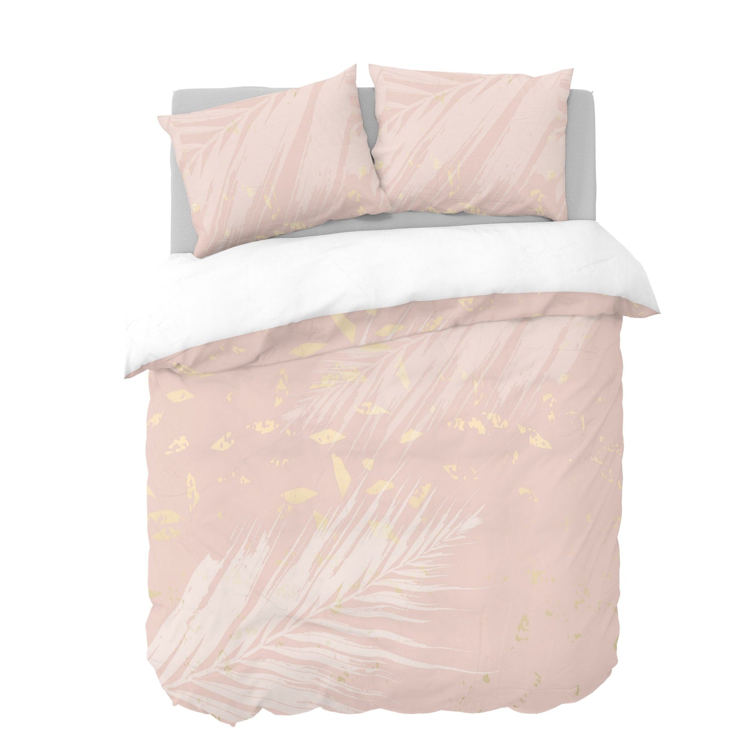 Y-NOT Roze Bladeren Dekbedovertrek 240 x 220 cm