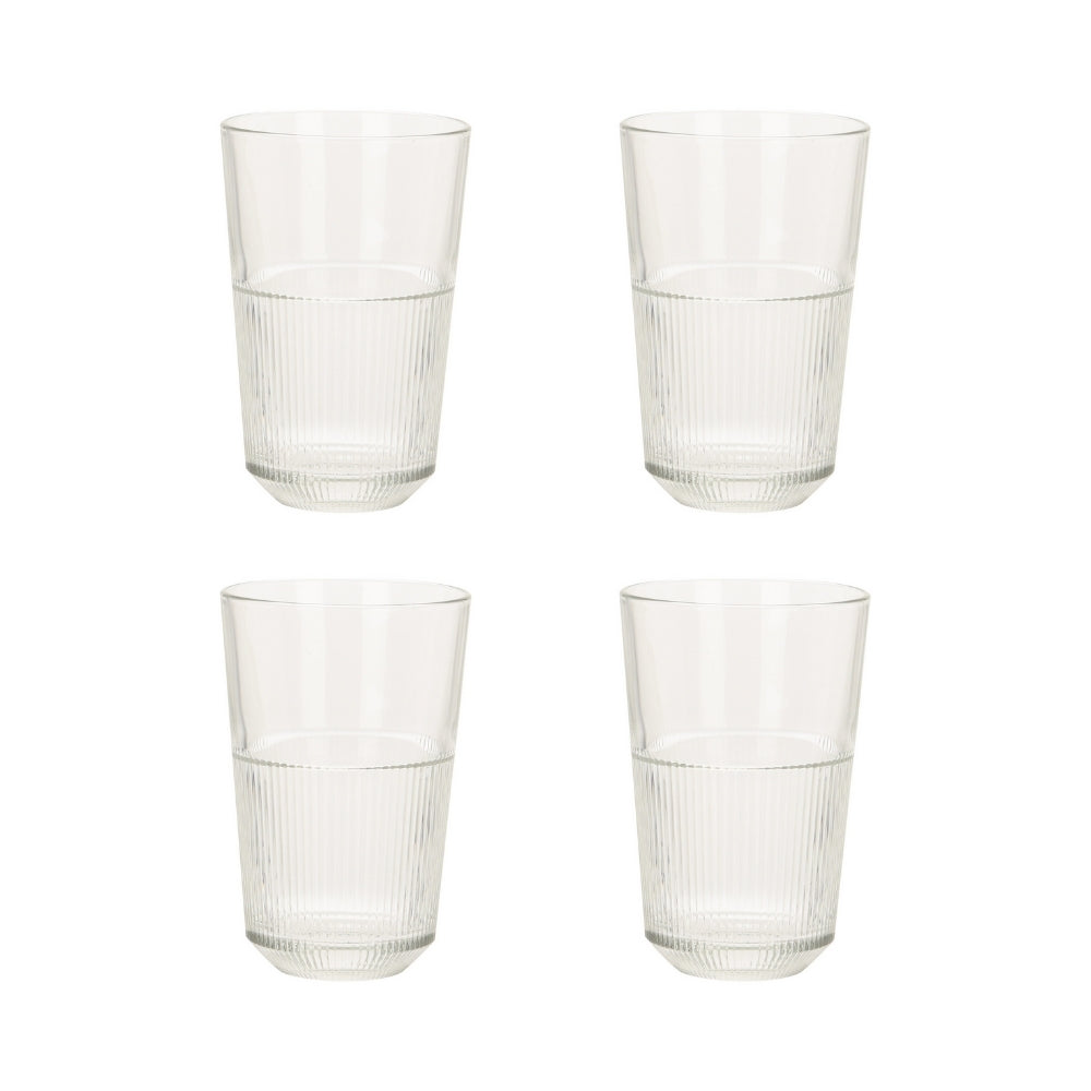 Orange85 4 Drinkglazen 360 ml Transparant Glas Set van 4 Stapelbaar...