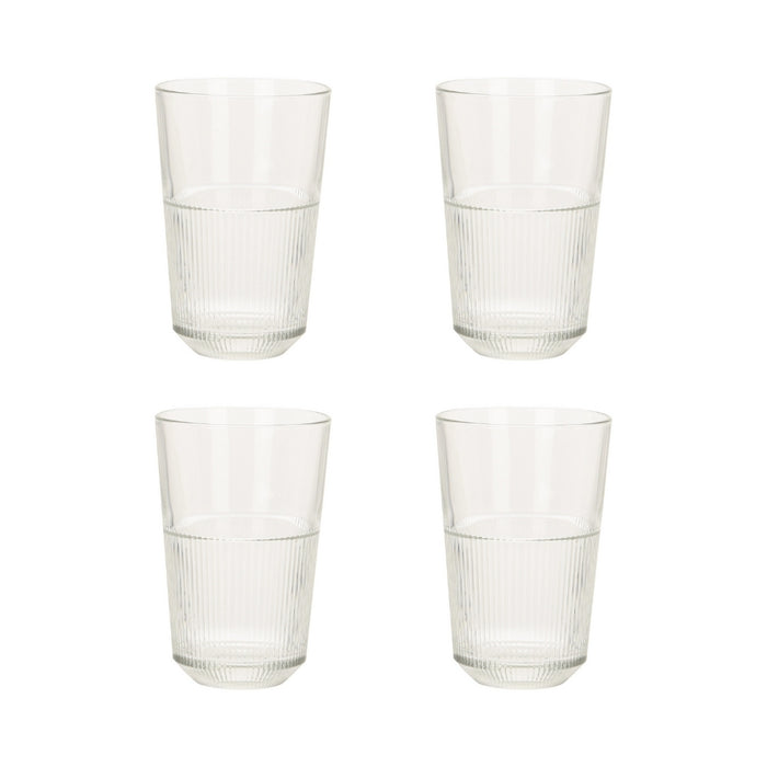 Orange85 4 Drinkglazen 360 ml Transparant Glas Set van 4 Stapelbaar...