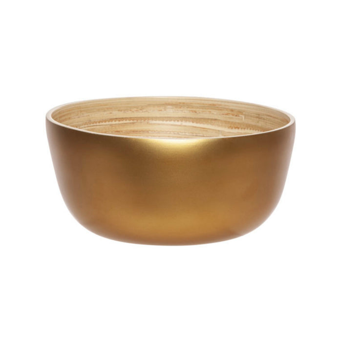 Ronde Bowl Bamboe - Kom - Goud - Ø20 x H10 cm