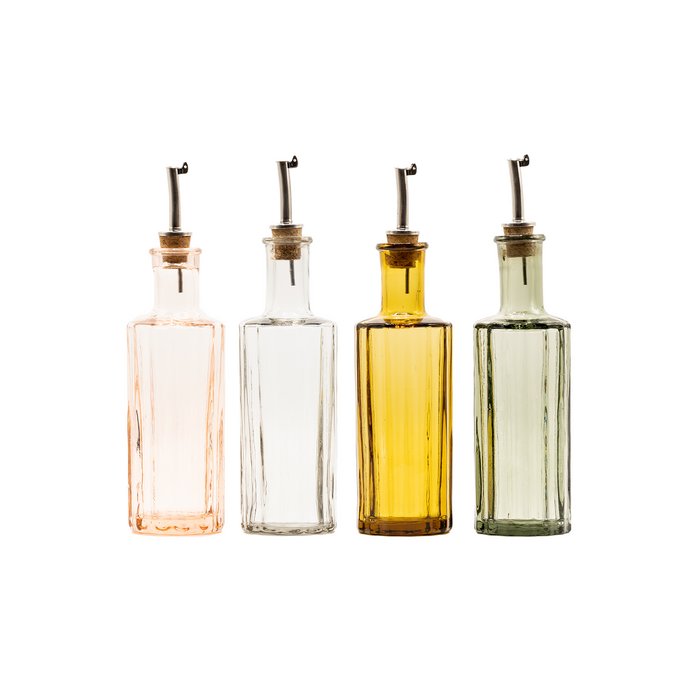 Brût Homeware, Set van 2 Olie|Azijn Fles set 30 CL, amber bruin