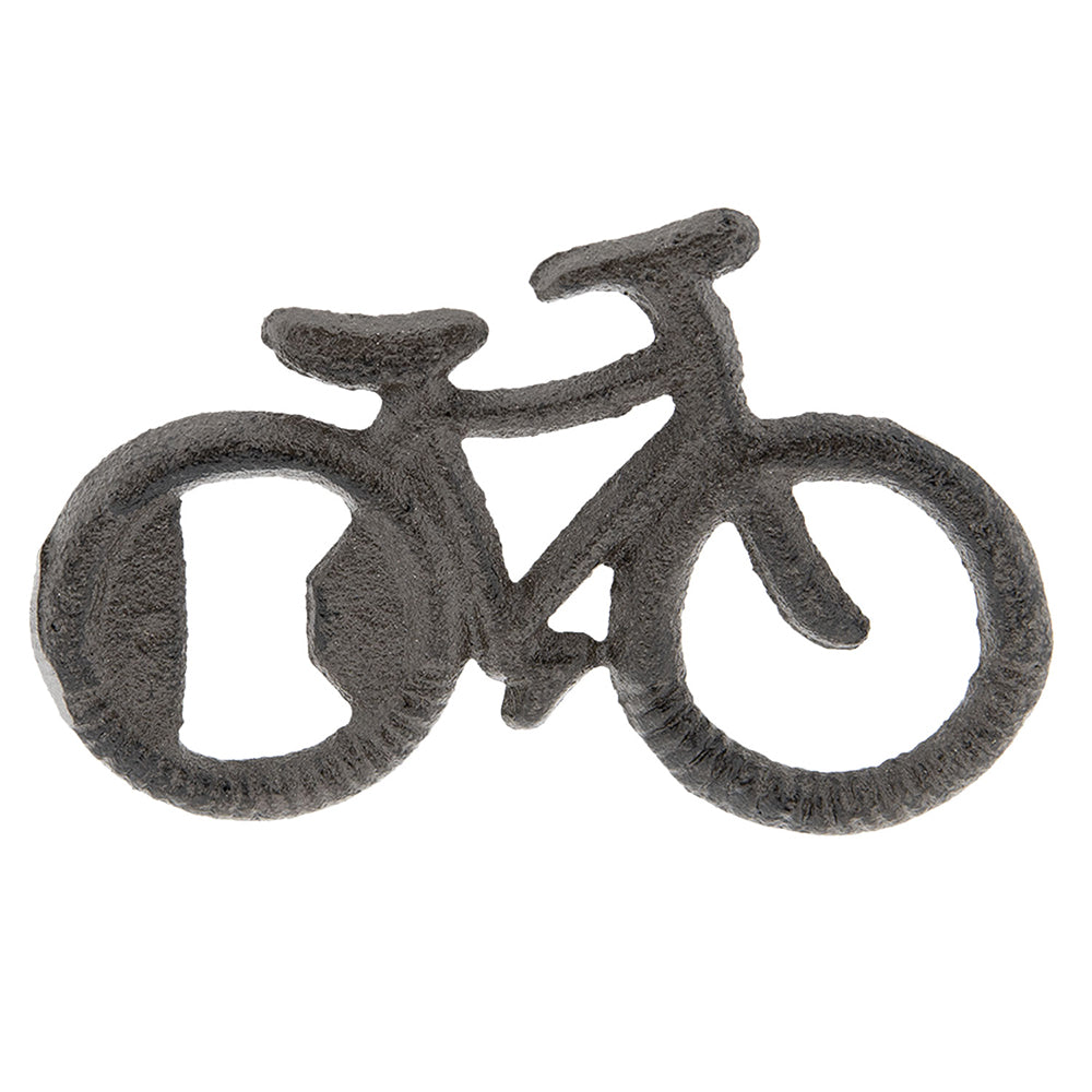 Clayre & Eef Flesopener 11x7x1 cm Bruin Ijzer Fiets Bieropener