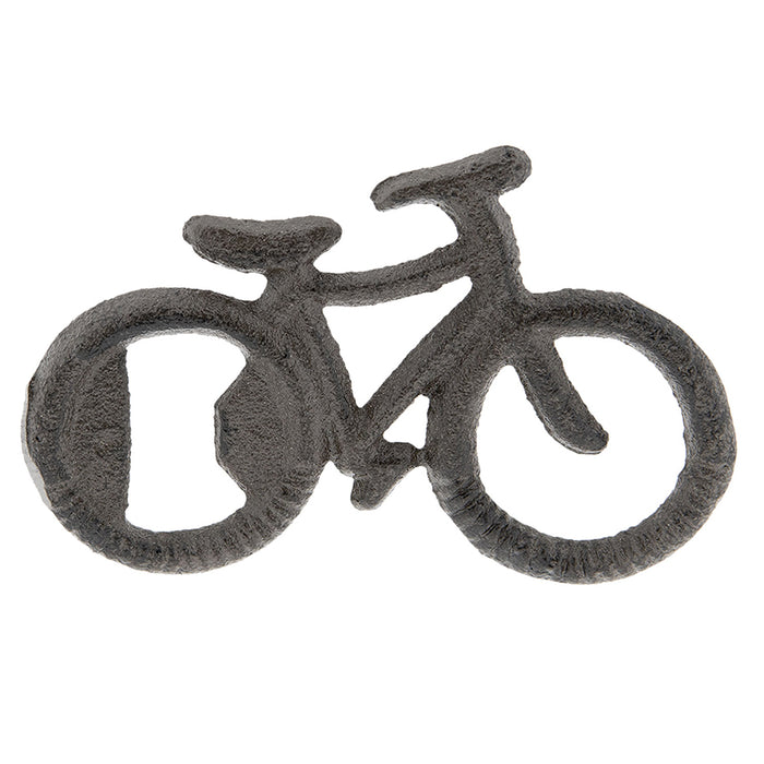 Clayre & Eef Flesopener 11x7x1 cm Bruin Ijzer Fiets Bieropener