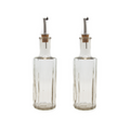 Brût Homeware, Set van 2 Olie|Azijn Fles set 30 CL, helder