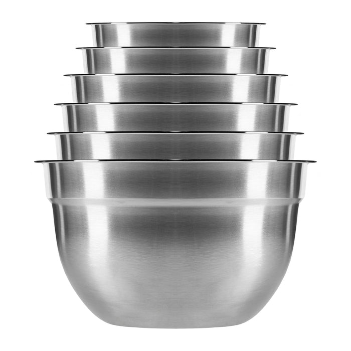 Krumble Mengkommen set van 6 met deksels - RVS