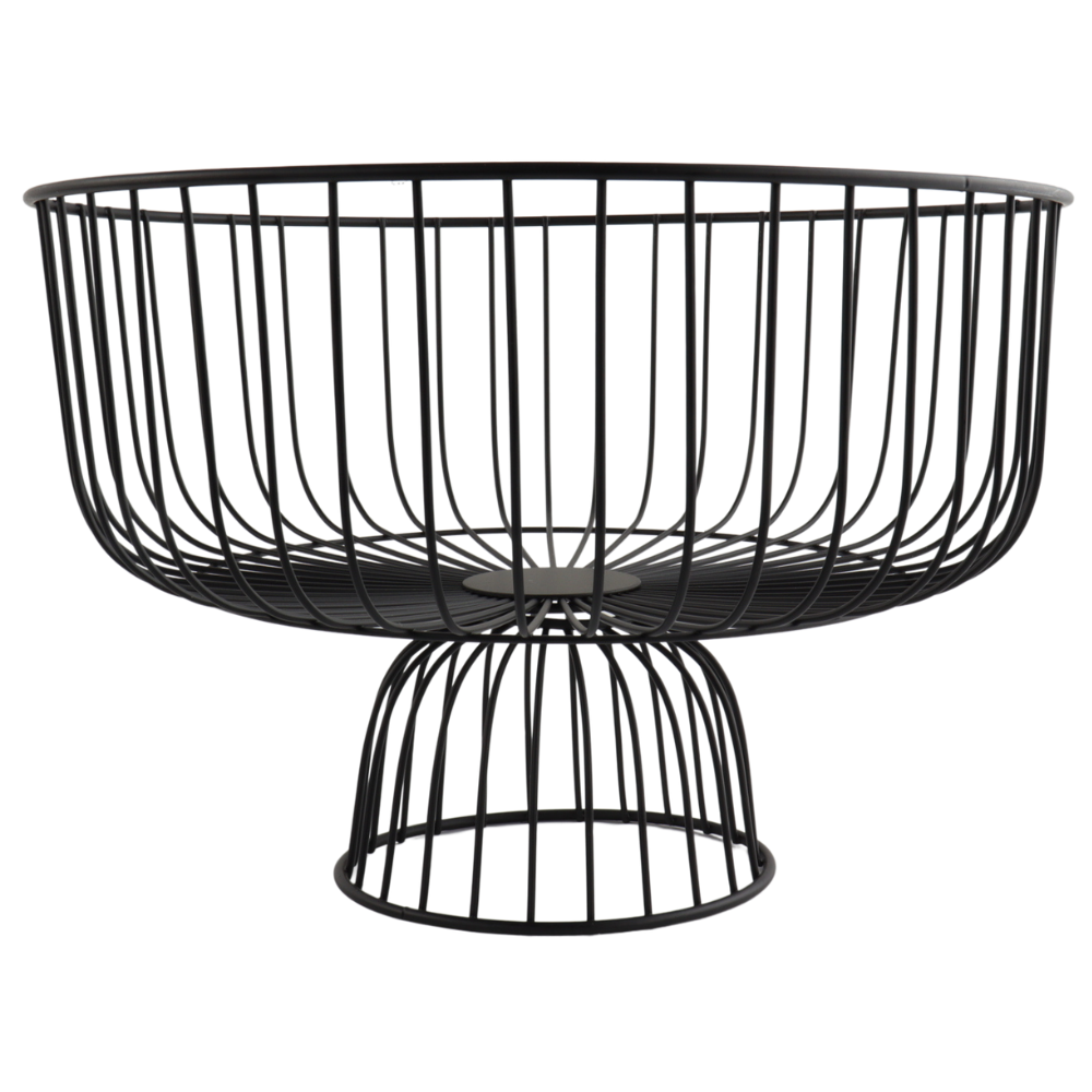 OTIX Fruitmand Fruitschaal Zwart Metaal 28cm