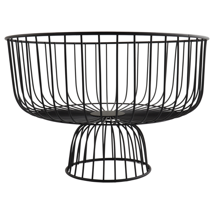 OTIX Fruitmand Fruitschaal Zwart Metaal 28cm