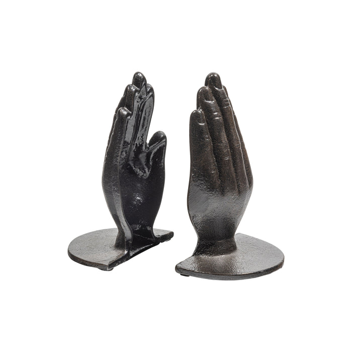 WOOOD Sina Boekenstandaard - Metaal - Antique Zwart - 18x12x15