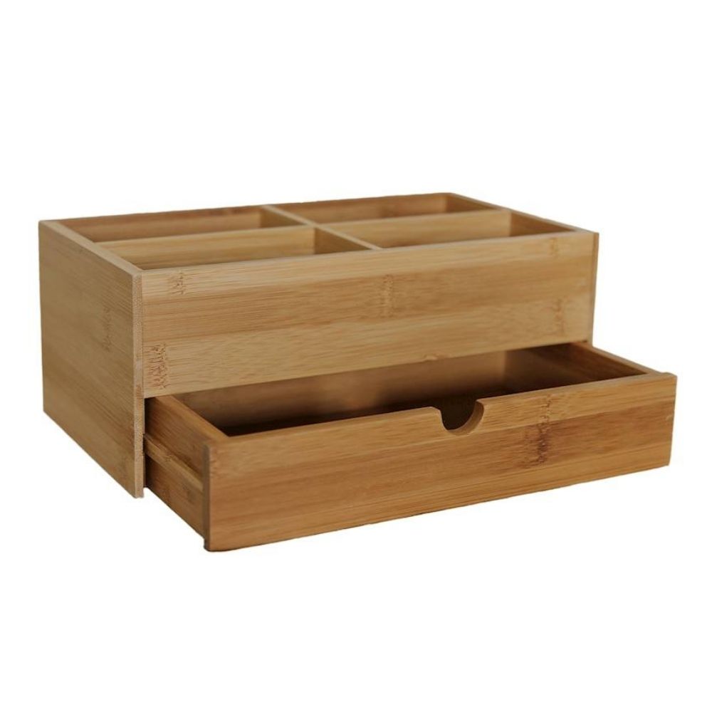 Orange85 Make up Organizer Bureau Pennenbak Badkamer Bamboe