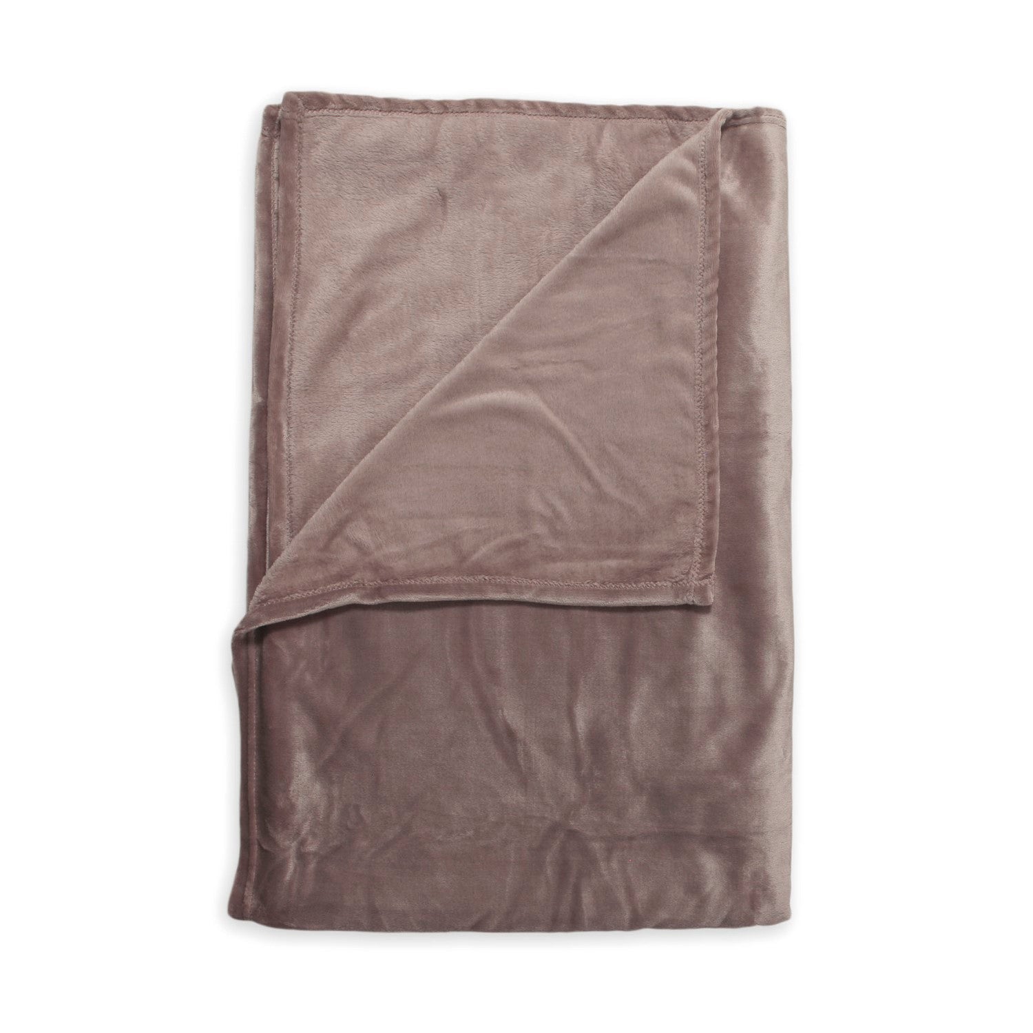Zo Home Flanel Fleece Plaid Cara - ash brown - 140x200