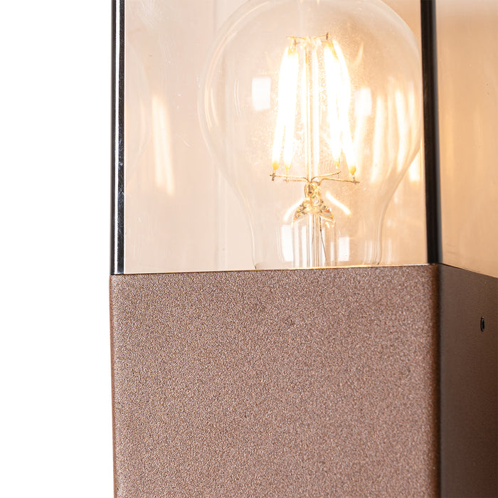 QAZQA Industriële buiten wandlamp roestbruin IP44 - Denmark