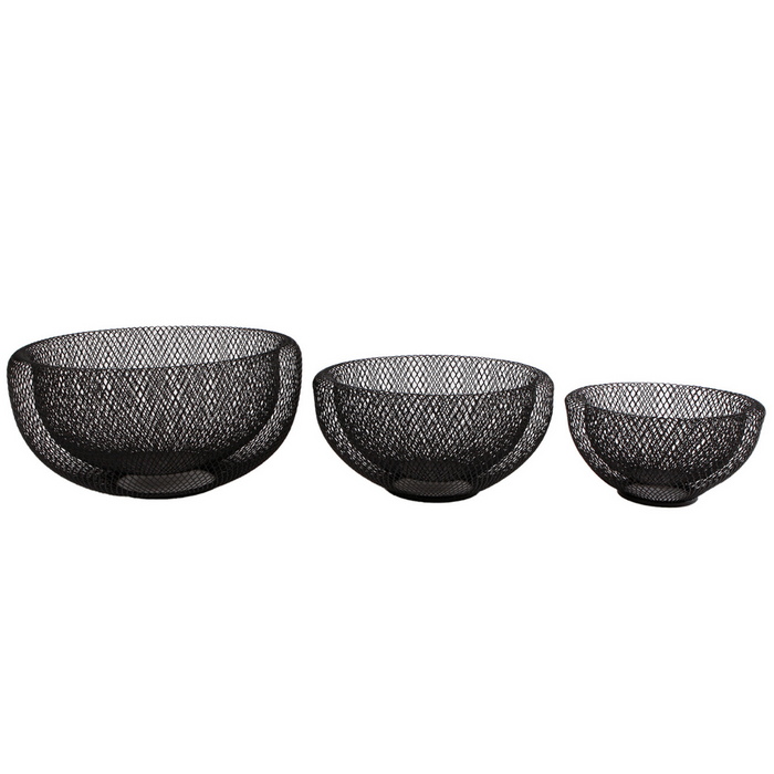 Dulaire Schaal draadmetaal Zwart Rond 3 st. Ø 29 cm