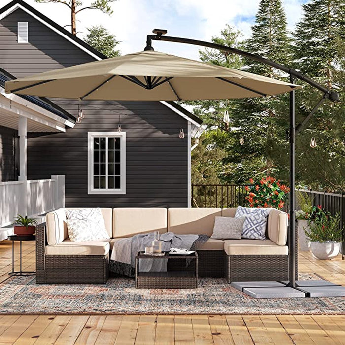 Homra LUX-XL-HOUT zweefparasol - Ø300 cm - Incl. beschermhoes