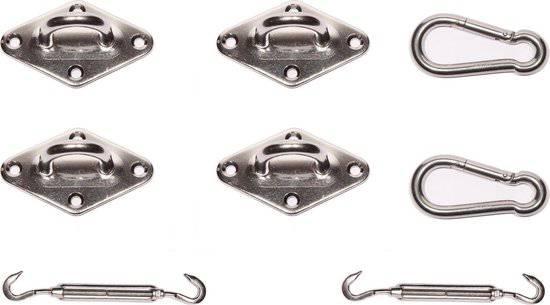 Nesling NC outdoor bevestigingsmateriaal vierkant RVS