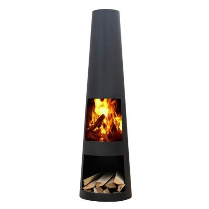 Rengo XL tuinhaard Ø42x145 cm. Zwart