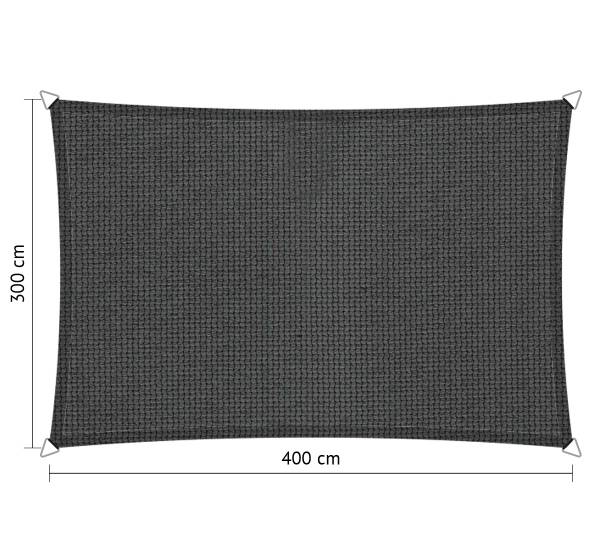 Shadow Comfort   rechthoek 3x4m DuoColor Carbon Black