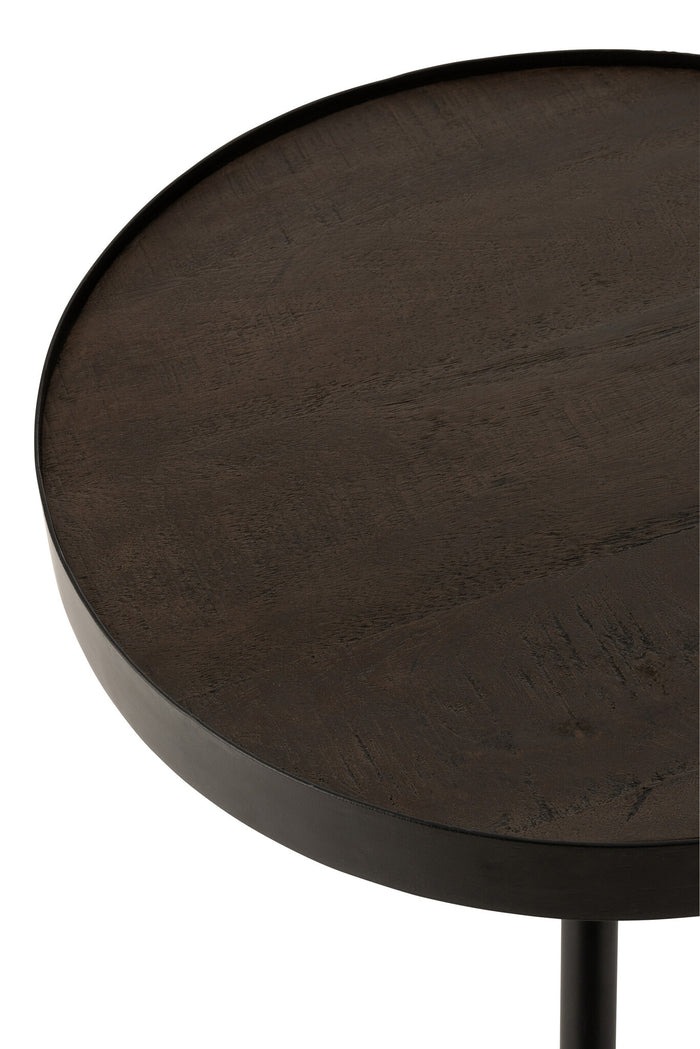Duverger® Ruf Industry - Salontafel - rond - dia 46cm - mango hout - a
