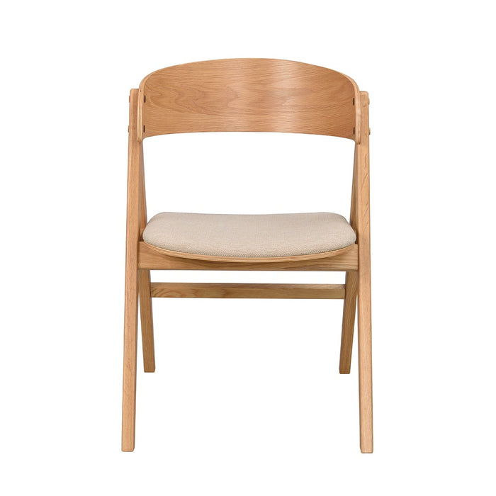 Rowico Home Waterton Houten Eetkamerstoel Naturel - Beige Zitting