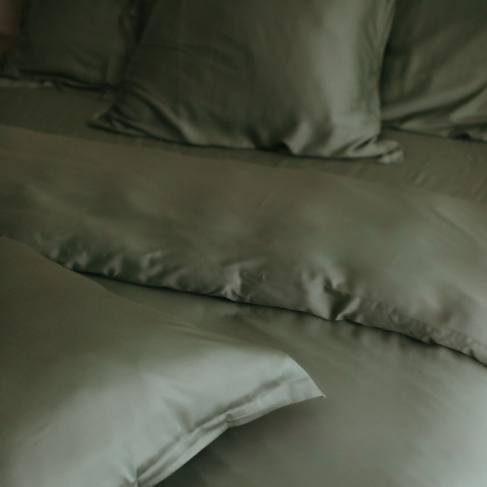 Coco & Cici Bamboe Hoeslaken Olijfgroen | 180x210x30