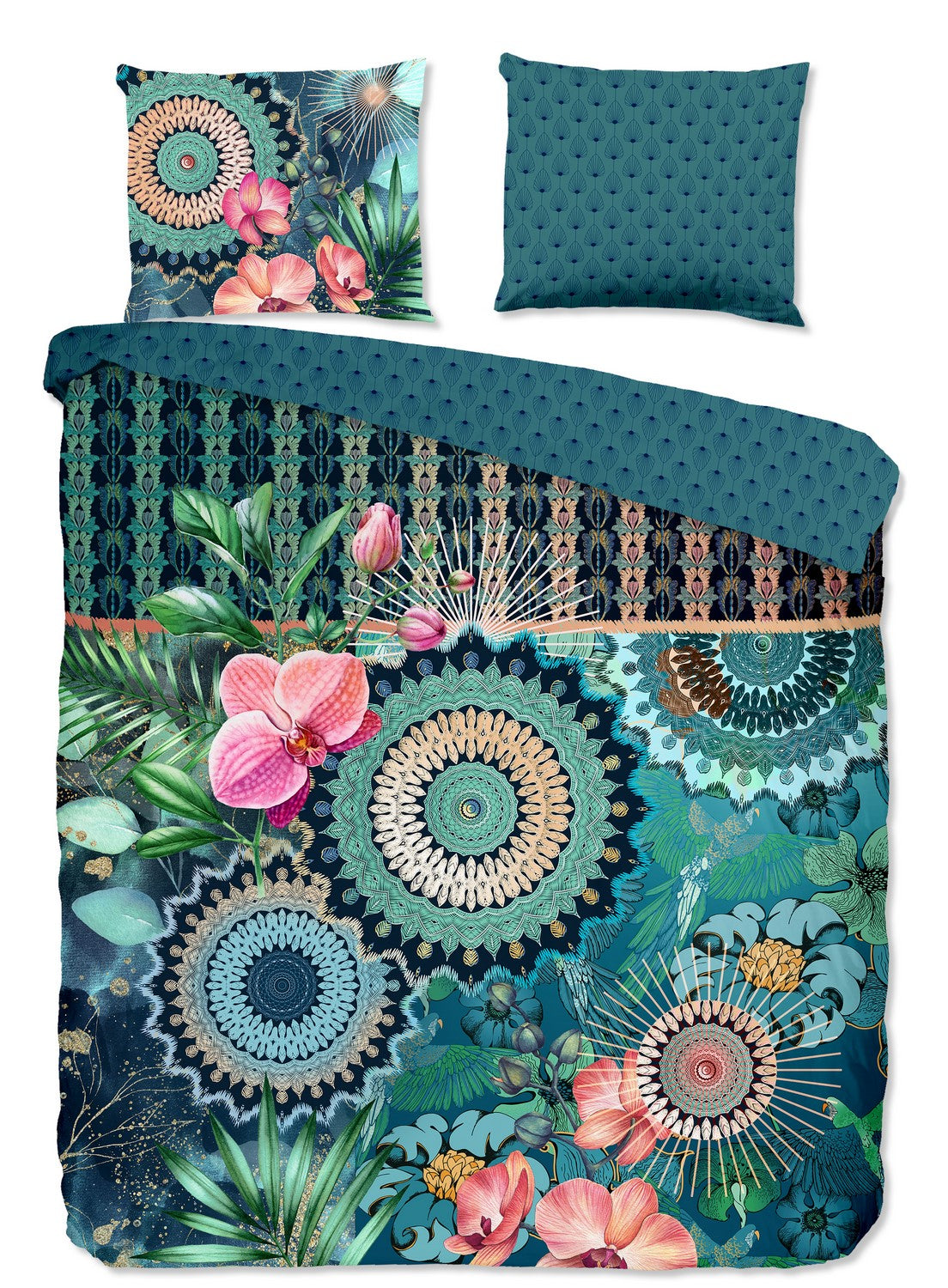 Hip Dekbedovertrek Katoen Satijn Valdez - petrol