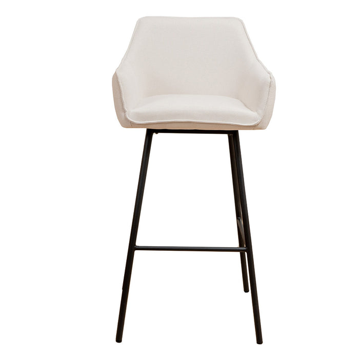 Bronx71 Scandinavische barkruk Andor gerecyclede stof off white 65-78