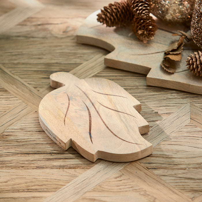 Riviera Maison Snijplank Bruin, Serveerplank - RM Leaf S - Hout