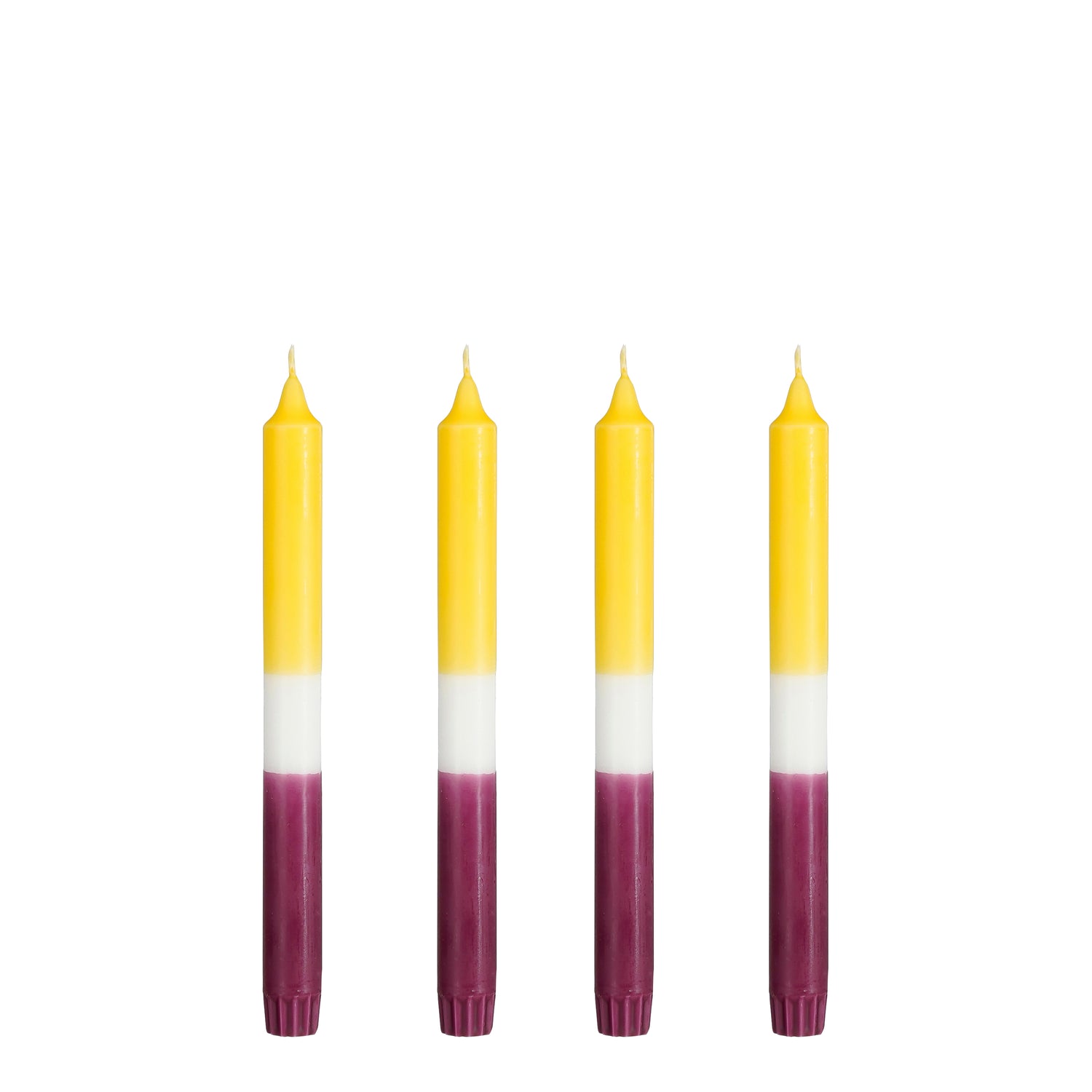 Mica Decorations Dip-dye Dinerkaars - Set van 4 - H25 cm - Geel