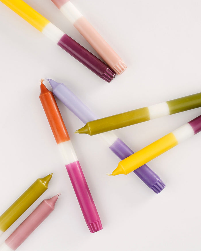 Mica Decorations Dip-dye Dinerkaars - Set van 4 - H25 cm - Geel