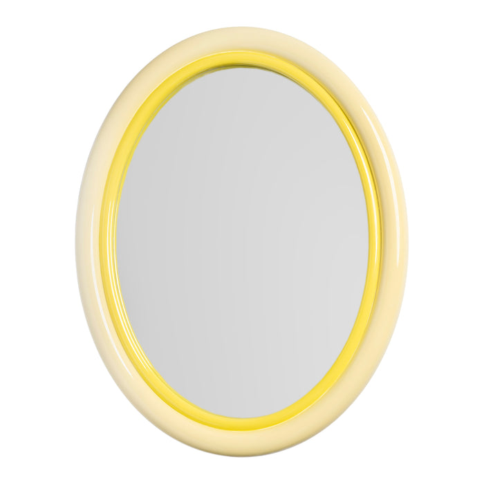 &k amsterdam Sleek Spiegel Ovaal - Geel