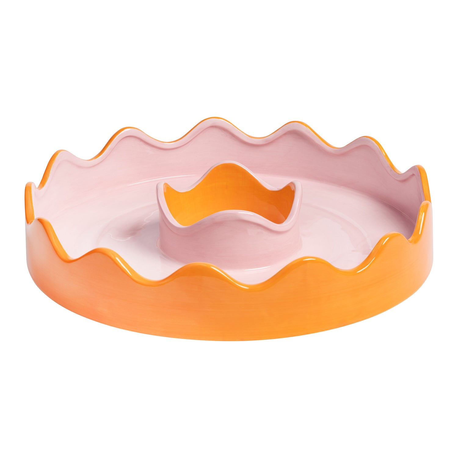 &k amsterdam Wiggle Schaal Ø 32 cm - Oranje