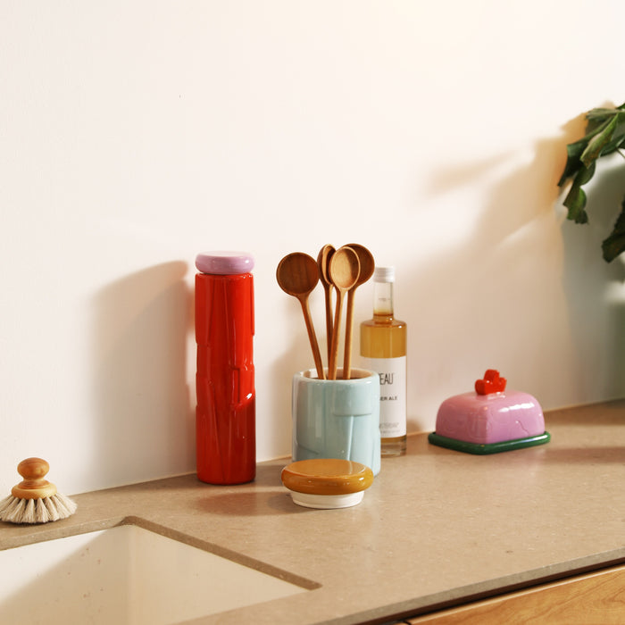 &k amsterdam Flake Voorraadpot - Rood