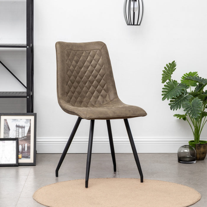 Furnihaus Eetkamerstoel Kick - Olijf - Set van 4