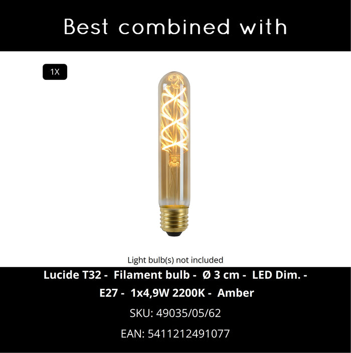 Lucide CADIX Wandlamp - Zwart