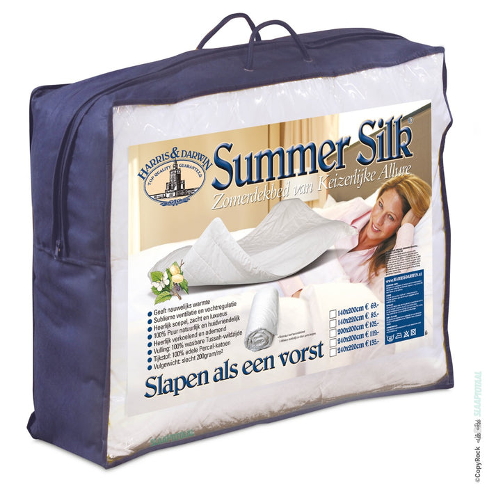 H&D Summer Silk Koel natuur zijde Zomer dekbed 200x200cm