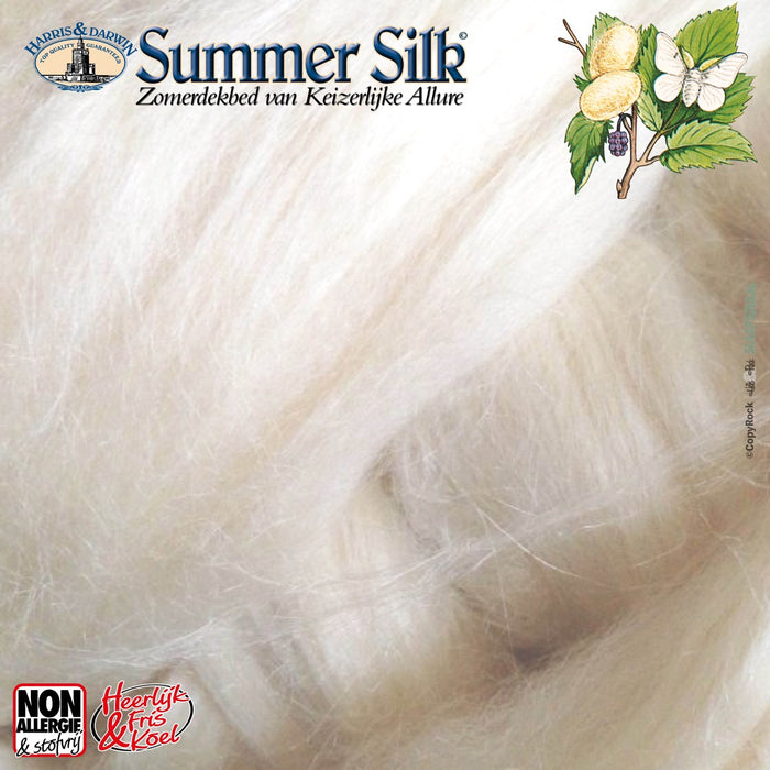 H&D Summer Silk Koel natuur zijde Zomer dekbed 200x200cm