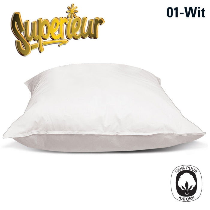 Superieur 100% Percaline katoen|Set van 2|Witte Kussensloop 60x70cm