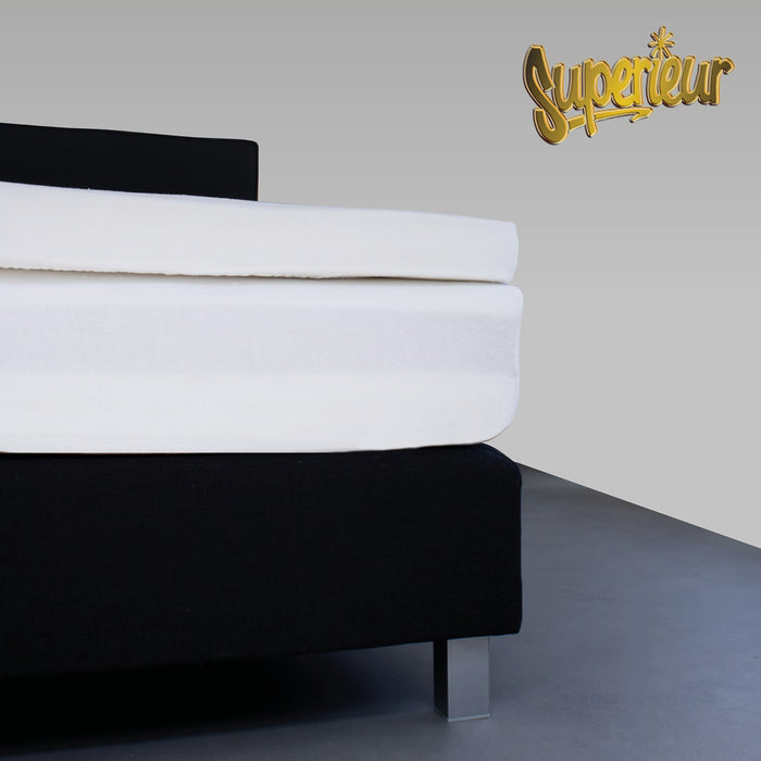Superieur katoenen toppermatras bescherming Molton 180x200cm