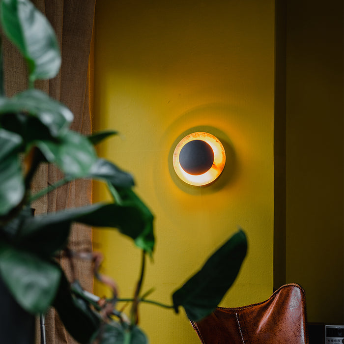 QAZQA Art Deco wandlamp zwart met goud - Emilienne