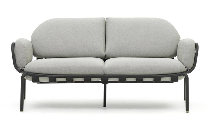 Kave Home - Joncols 2 zits buitenbank in aluminium met grijs gelakte