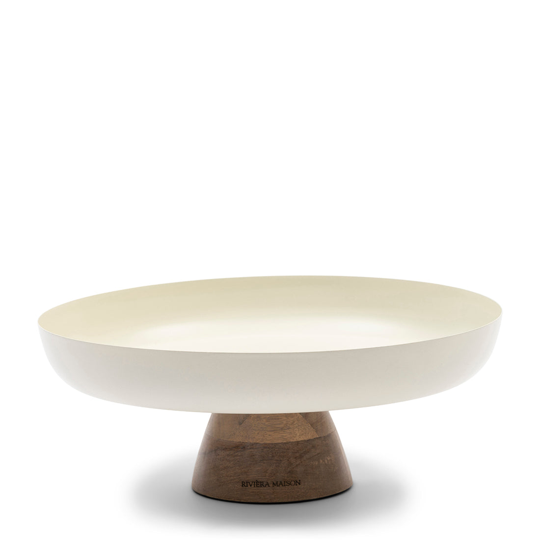 Riviera Maison Decoratieschaal Wit, Plateau met voet - Narvik