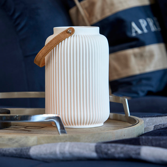 Riviera Maison Lantaarn wit, Kaarsenhouder - RM Arbois - Porselein