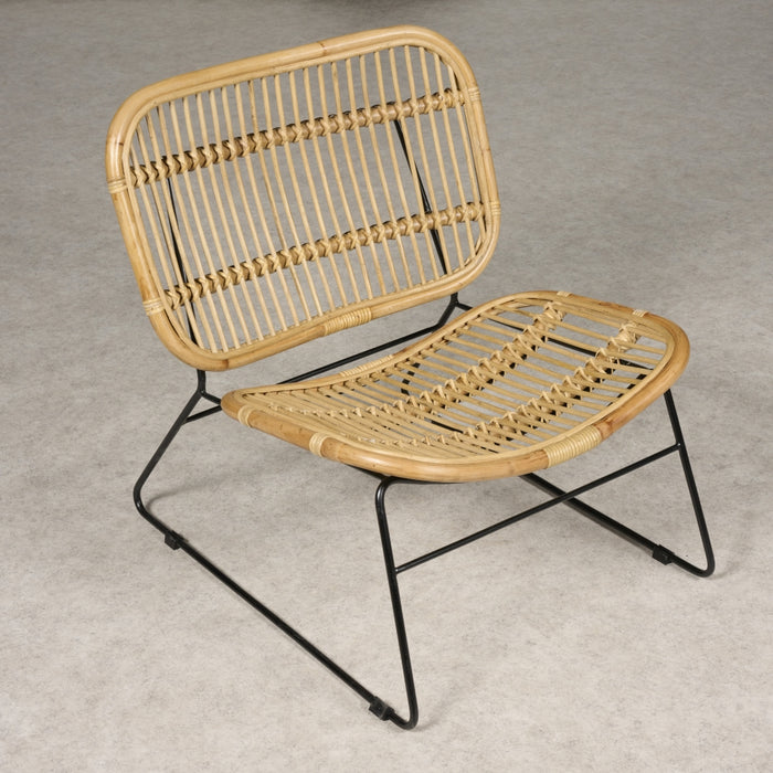 Woonexpress Fauteuil Negara - Beige - Rotan - 65x71x70cm (BxHxD)