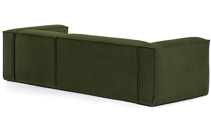 Kave Home Blok Chaise Longue Rechts - Donkergroen - Rib