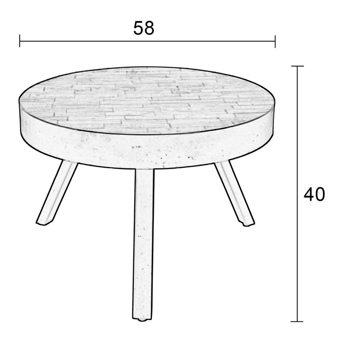 by fonQ basic Teak Salontafel - Ø 58 cm