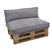 2L Home & Garden Palletkussenset Ribcord Deluxe Sultry Grey - 2 delige