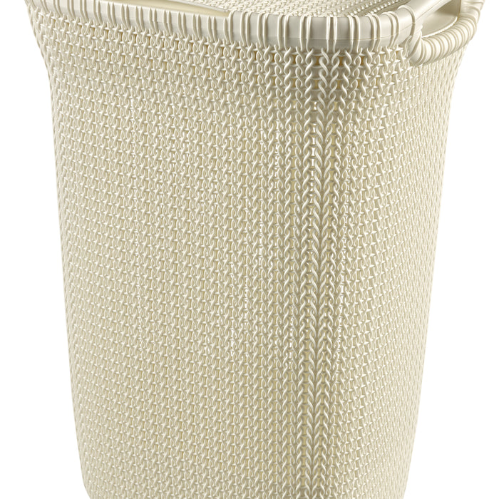 Curver Knit Wasmand met deksel - 57L - 2 stuks - Wit
