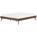 Beliani-BERRIC -Tweepersoonsbed-Donkere houtkleur-180 x 200 cm-MDF