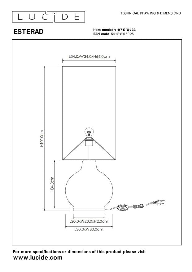 Lucide ESTERAD Vloerlamp - Groen